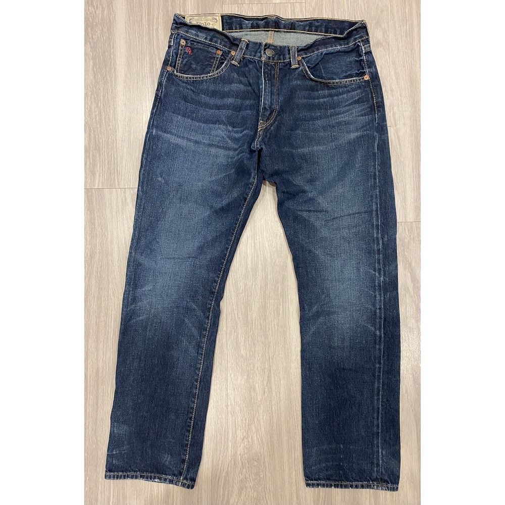 Polo Ralph Lauren Hampton Jeans Men's Denim Blue Size 32x30 Straight 100% Cotton